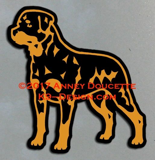 Rottweiler Standing Magnet