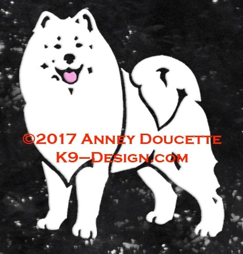 Samoyed Stand Front Decal