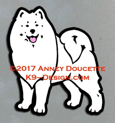Samoyed Stand Front Magnet