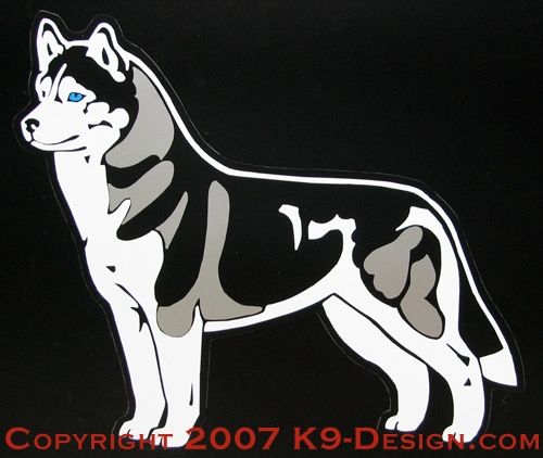 Siberian Husky Stacked Large Magnet - Choose Color