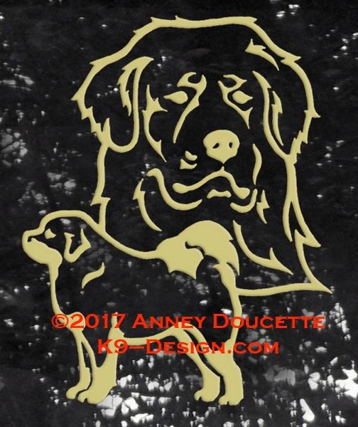 Tibetan Mastiff Large Decal - Choose Color