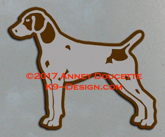 German Shorthaired Pointer Stacked Magnet - Choose Color