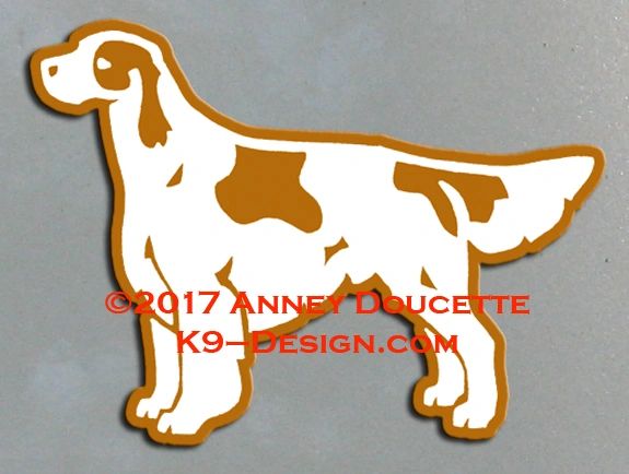 Irish Red & White Setter Standing Magnet