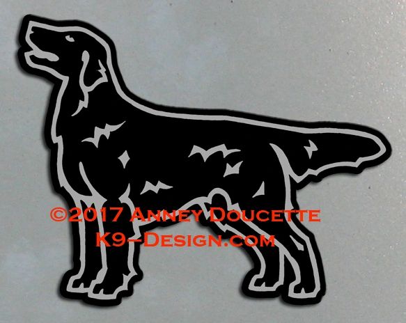 Flat-Coated Retriever 2017 Standing Magnet - Black or Liver