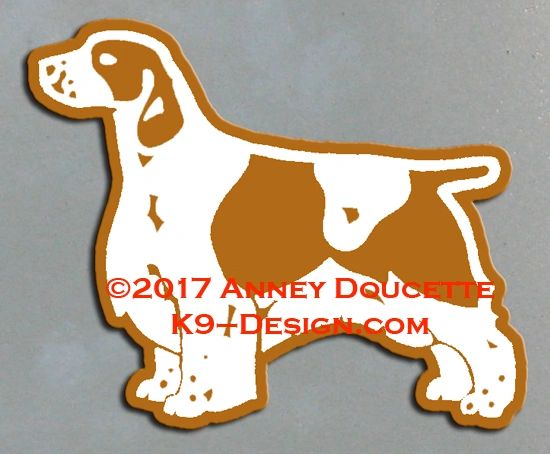 Welsh Springer Spaniel Standing Magnet - Choose Docked or Natural Tail