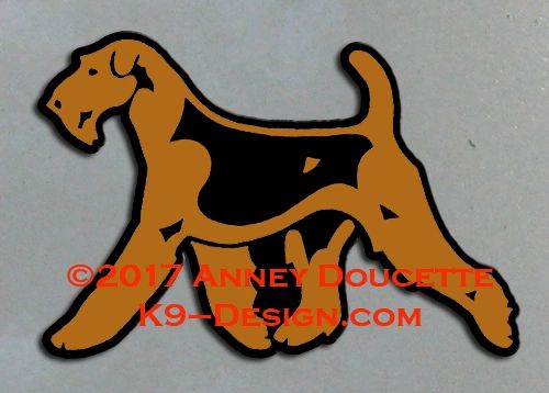 Airedale Terrier Trotting Magnet
