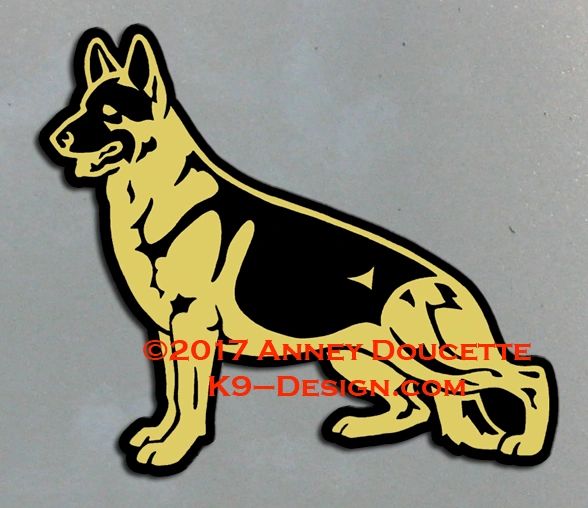 German Shepherd Dog Stacked Magnet - Choose Color