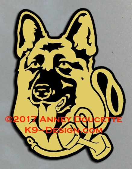 German Shepherd Dog Obedience Headstudy Magnet - Choose Color