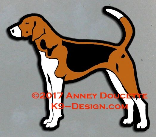American Foxhound Standing Magnet