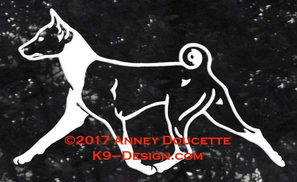 Basenji Trotting Decal