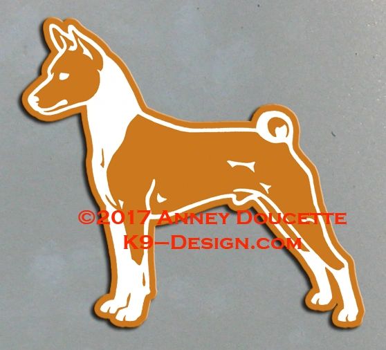 Basenji Stacked Magnet - Choose Color