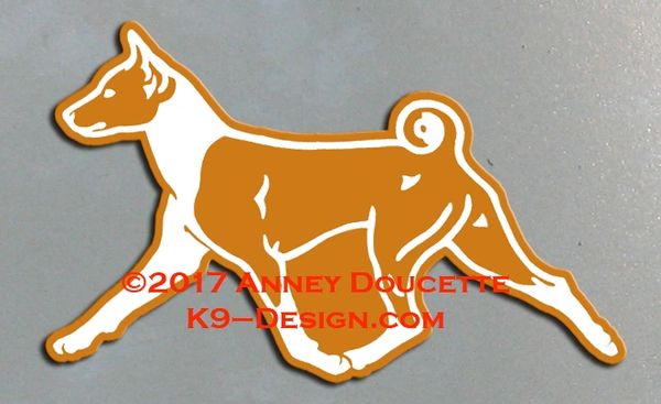 Basenji Trotting Magnet - Choose Color