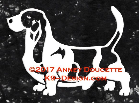 Basset Hound Stacked Decal