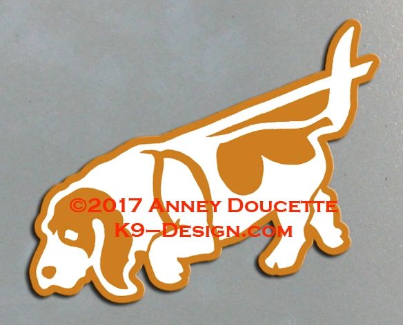 Basset Hound Tracking Magnet - Choose Color