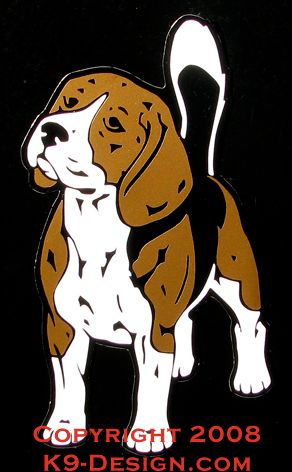 Beagle Standing Front Large Magnet