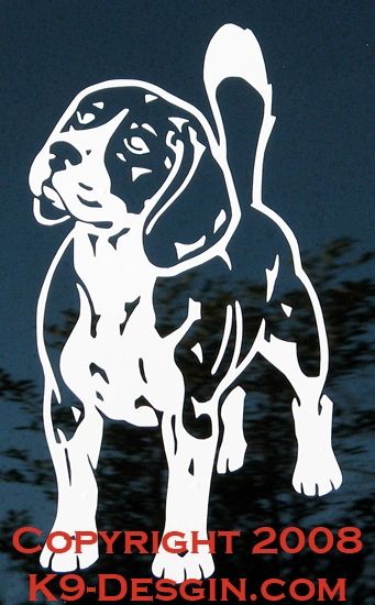 Beagle Standing Front Decal