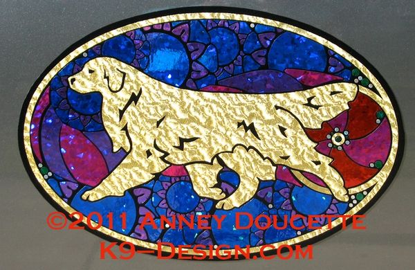 Golden Retriever "Show Spectacular" XL Oval Magnet