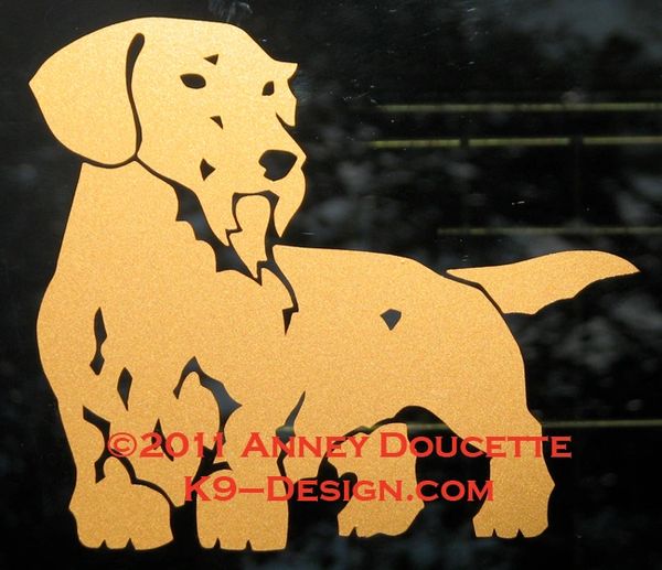 Wirehaired Dachshund Standing Decal