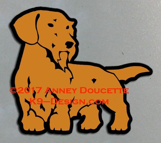 Wirehaired Dachshund Standing Magnet