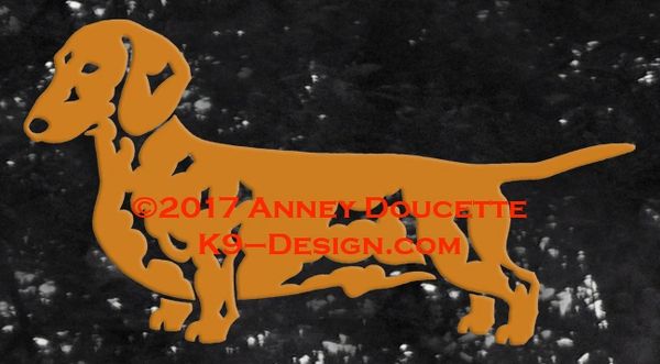 Smooth Dachshund Standing Decal