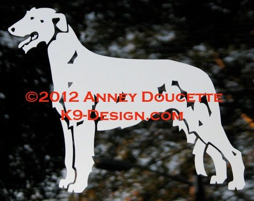 Irish Wolfhound Standing Decal - Choose Color