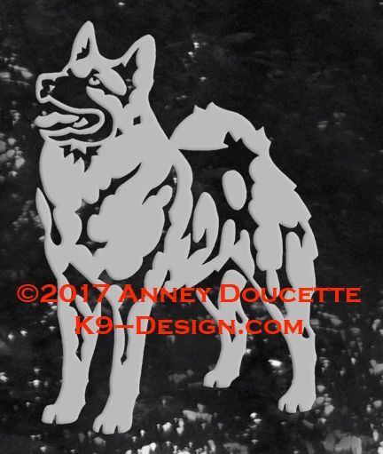 Norwegian Elkhound Standing Decal