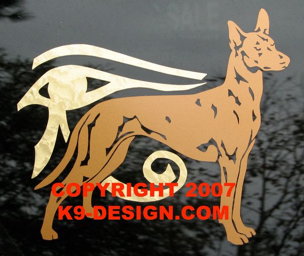 Pharaoh Hound with Eye of Ra Decal