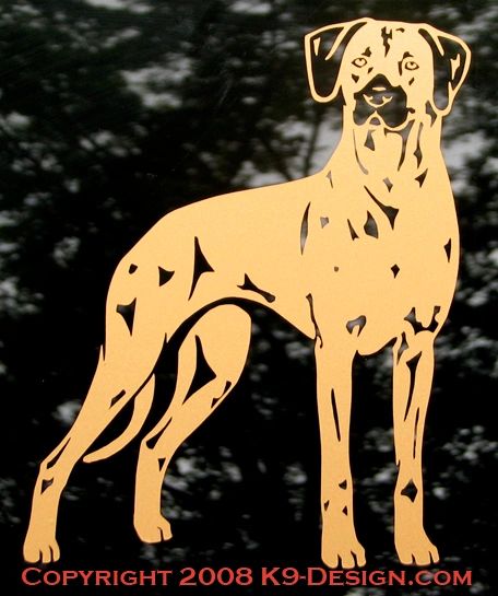 Rhodesian Ridgeback Standing Front Decal