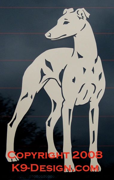 Whippet Design #1 Decal - Choose Color