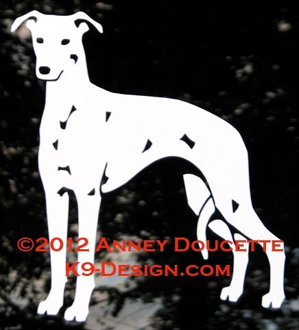 Whippet Design #2 Decal - Choose Color