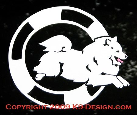 American Eskimo Dog Agility Decal