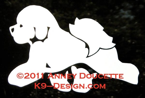 Bichon Frise Trotting Decal