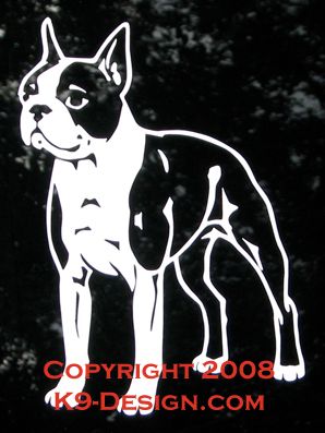 Boston Terrier Standing Decal