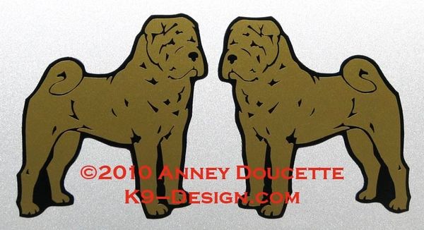 Chinese Shar-Pei Standing Magnet - Choose Color