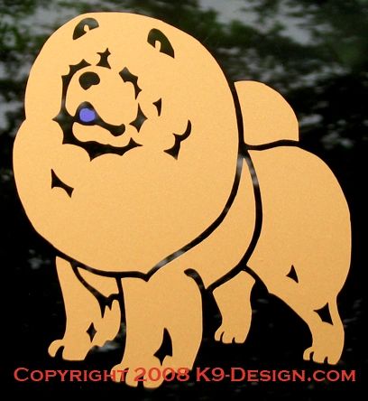 Rough Chow Chow Standing Decal - Choose Color