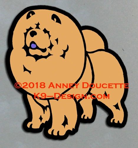 Rough Chow Chow Standing Magnet - Choose Color