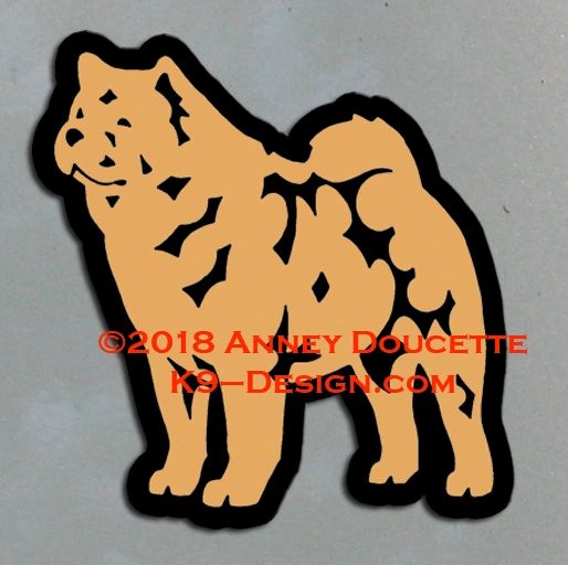 Smooth Chow Chow Standing Magnet - Choose Color