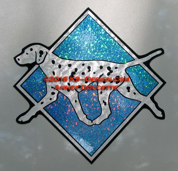 Dalmatian Hologram Diamond 8" Magnet - Choose Color