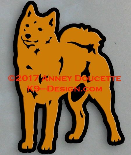 Finnish Spitz Standing Front Magnet