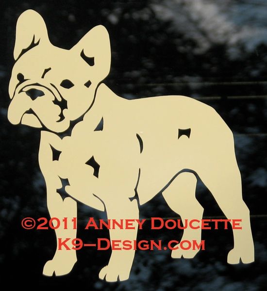 French Bulldog Standing Decal - Choose Color