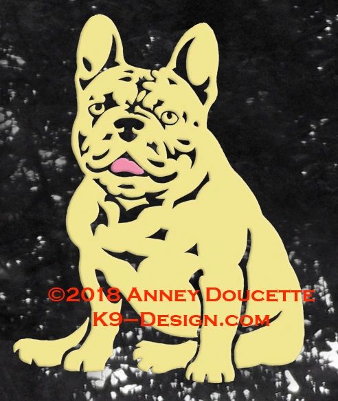French Bulldog Sitting Decal - Choose Color