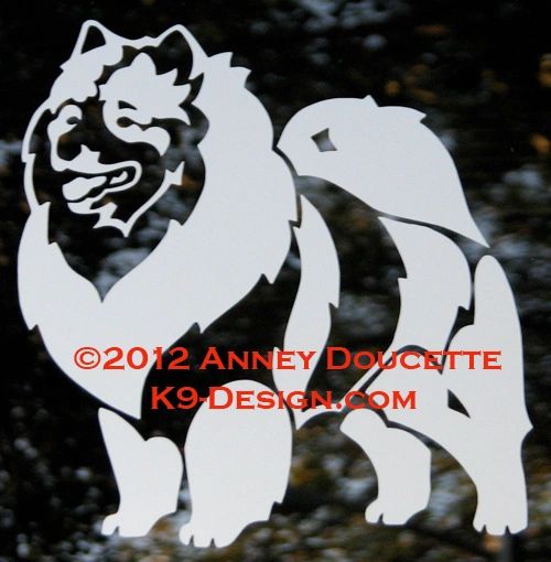 Keeshond Standing Decal