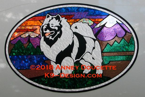 Keeshond "Colorado" XL Oval Magnet