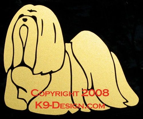 Lhasa Apso Standing Decal - Choose Color