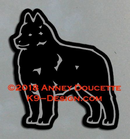 Schipperke Standing Magnet - Choose Color