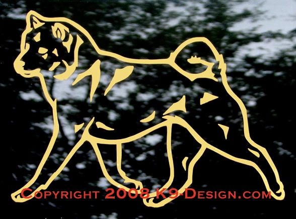 Shiba Inu Trotting Decal - Choose Color