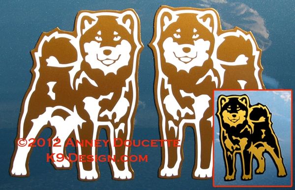 Shiba Inu Stand Front Magnet - Choose Color