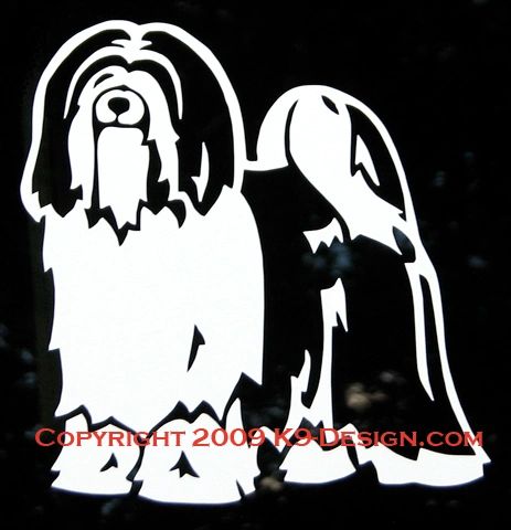 Tibetan Terrier Standing Decal