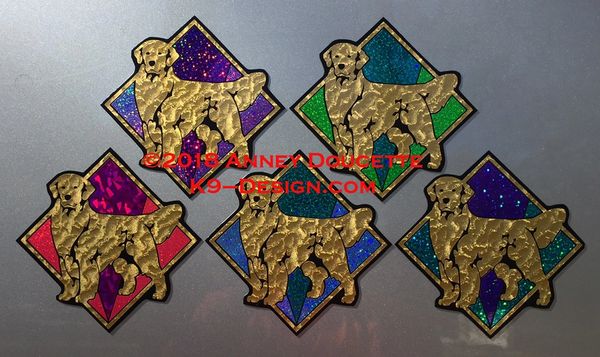 Golden Retriever "Jewel" Magnet - Choose Color