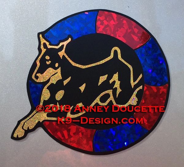 Doberman Pinscher Agility Tire Magnet - Choose Colors